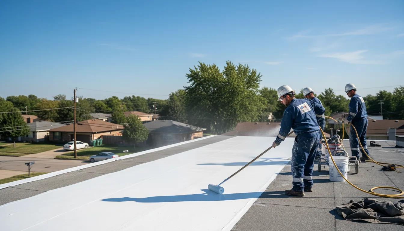 Commercial roof coating in Pleasanton, TX near me